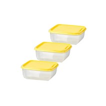 이케아 주방 노랑 식기보관용기 반찬통 소분함 냉장고정리 케이스