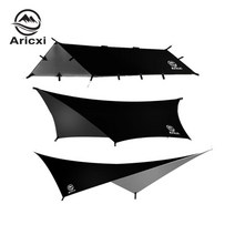 Aricxi 원터치 대형 캠핑 미니 블랙코팅 tarp 그늘막 차박 폴리에스터 초경량 타프, 03=hexagonkhaki