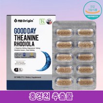 스트레스 수면 영양제 L 테아닌 트립토판 로디올라 홍경천 추출물 숙면 피로개선 스트레스 긴장 완화 에도움줄수있음 30정