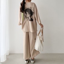 Newcare 여성 기모 트레이닝복 세트 루즈핏 츄리닝세트 박시 홈웨어