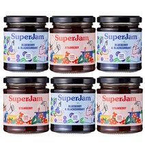 [6개골라담기] 슈퍼잼 딸기잼 스트로베리 블루베리 2종 택6, 블루베리5병+스트로베리1병