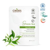 [씨에이치오비에스] CHOBS(찹스) 유기농 녹차 마스크팩 25ml, 상세 설명 참조, 상세 설명 참조