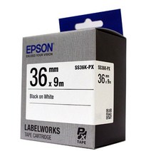 [epso] epso 엡손 라벨테이프 SS36K.36mm 백 흑글씨.1개 엡손 스티커 qr코드 라벨 스티커주문제작, 단일옵션