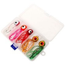 싸파 유동식 타이라바 루어미끼 120g x 5p + 태클박스 세트, 랜덤발송