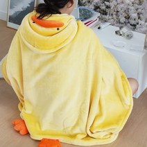[갓샵] 입는 후드 망토 집순이 담요 블랭킷 [정품 오린이 캐릭터 극세사 똑딱이 단추 사무, 상세 설명 참조, 상세 설명 참조