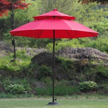 매직코리아 파라솔킹230+심플블랙베이스16kg/국산 야외파라솔, 레드와인