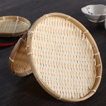 수작업 대나무 원형 싸리 채반 전소쿠리 사이즈택1, 32cm