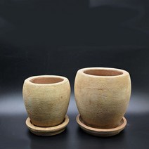 닐스샵_ 인테리어 화분받침세트 미니화분 토기화분 메탈화분 소품화분 도기화분 도기, D12 12x13cm