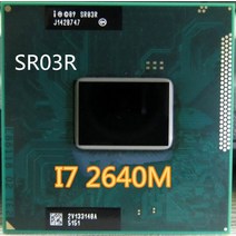 파워딜 인텔 코어 i7-2640M I7 2.8GHz 듀얼 4MB CPU 노트북 프로세서 i7 SR03R, 한개옵션0