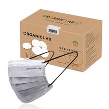 오가닉랩 내추럴 코튼 마스크 대형, 그레이, 30장