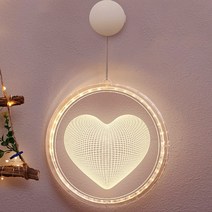 부착 조명 아크릴 무드등 무선 네온사인 네온 큰하트