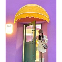 카페 어닝 그늘막 현관 차양 고정식 캐노피 비막이, 09.I