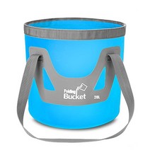 간이샤워기 캠핑 야외 시거잭 소품 샤워 충전식 야외용 휴대용 차박 펌프 휴대용 물 보호, 파란 양동이