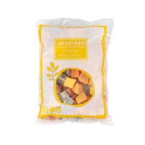 푸드야 냉동 과일 3종 혼합 (망고 용과 파파야) 1kg, 1봉, 냉동 과일3종 혼합(망고，용과，파파야) 1kg