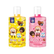 [업피플몰] 2080 키즈가글 브레드이발소 250ml 딸기향 바나나향, 딸기향 250ml x 2개