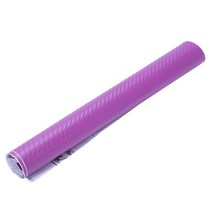DIY 30x127 3D 탄소 섬유 데칼 비닐 필름 랩 롤 접착 자동차 스티커 시트, 하나, 보라색