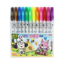 [문구조아] 티티 수성 싸인펜 12색 애니멀캠프, 7개