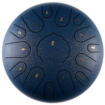 Neirny 고급 15음계 스틸 텅드럼 행드럼 탱크 핸드팬 명상 힐링 초보자 악기, 15음 단풍잎 블루