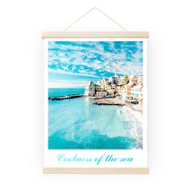 헤호 행잉 우드 원목 프레임 액자 (4 프레임 A1 A2 A3 A4), 라이트브라운(끈:아이보리)