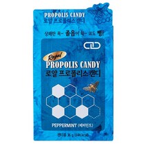 로얄 프로폴리스캔디 목캔디 상쾌한 캔디 페퍼민트맛 10정 (주)씨티약품, 10개