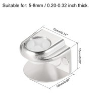 유리난간 강화유리난간 유리난간대 스텐 난간대 고정 Uxcell-고품질 아연 합금 유리 클램프 클립 홀더 5-8, 한개옵션0