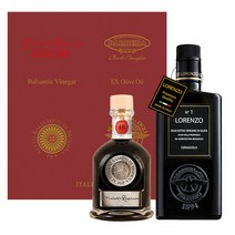 비엔트레이드 [바르베라] 로렌조 올리브오일 500ml+두에비토리에 아르젠토 발사믹식초 15년산 250ml 세트, 로렌조NO.5올리브오일+아르젠토발사믹식초15년산