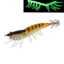 낚시 루어 미끼 sound luminous wood 새우 오징어 후크 soft foot, 007, 90mm 21g