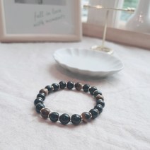 액운을 쫓아주는 오닉스 x 재물운 가득! 호안석 원석 팔찌 소원성취 액운방지 재물운 부자팔찌 우정 커플 엘뤼미에르