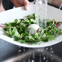 세척과 플레이팅을 동시에 과일씻기 야채 트레이 플라스틱 채반, 라이트그레이