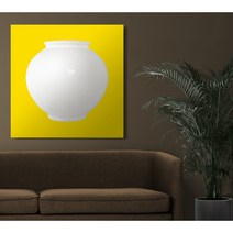 안나의방 부자되는 달항아리그림 복들어오는 달항아리액자 캔버스액자 안방액자 팬션액자 카페액자, 노랑달항아리