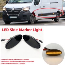 LED 앰버 사이드 메이커 라모 르노 마스터 MK3 밴 닛산 NV400 2012- Opel Movano MK2 2011- 261B00001R, 1개