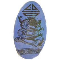 Sunspecs 미끄럼 방지 그립이 있는 고무 탑 목재 스킴보드 (왁스 필요 없음!) (블루 드래곤 포함 76.2cm(30인치)) 188604, Blue w/ Dragon