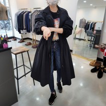 셔링 롱 바람막이 바바리 간절기 하객 점퍼