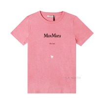 막스마라 [막스마라] 23SS 여성 2399710331600 001 길버트 로고 반팔 티셔츠 핑크
