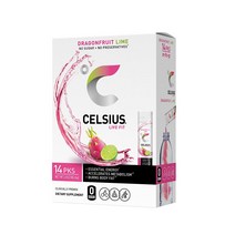 (2팩) 셀시어스 드래곤프루트 라임 무설탕 분말 14스틱 CELSIUS Dragonfruit Lime On-the-Go Powder Stick Packs 14pks, 80.36g, 2팩