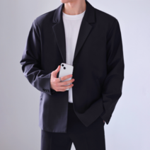 이브 남성용 오버핏 싱글 블레이져 자켓