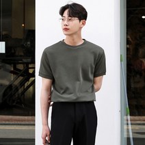 붐스타일 데일리 머슬핏 반팔티