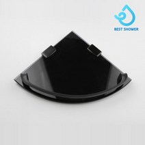 코코스 베스트샤워 욕실 크롬 오각 코너 선반, 블랙, 1개