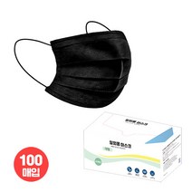 제이라인 일회용마스크 블랙 100매 1개입, 100개입, 1개
