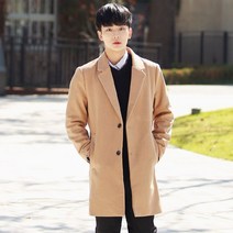 모직 루즈핏 싱글 코트