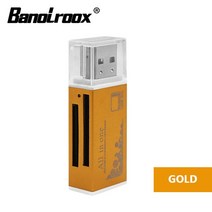 Banolroox올인원 USB 20 플래시 리더기 메모리카드 마이크로 SD TF MMC 프로 듀오용 usb 어댑터 최고의 선, 금