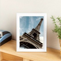 거실 가족 포토갤러리 화이트프레임 사진 액자 5x7, 단품