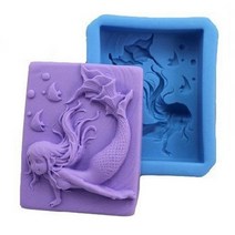 비누만들기 비누키트인어 물고기 실리콘 비누 금형 공예 DIY 만들기 초콜릿 용품 도구, 한개옵션0