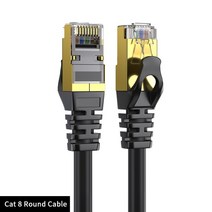 네트워크 모니터링 테스트기 초고속 Cat 8 이더넷 케이블 SSTP RJ45 네트워크 커넥터 노트북 라우터 2000MHz, 01 Cat 8 Round Cable, 04 2M