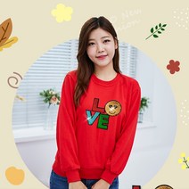 국내산 특양면 맨투맨 반짝이 투톤스팽글 스마일러브