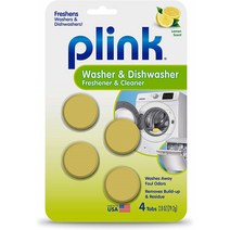 식기세척기 클리너 PLINK Washer and Dishwasher Freshener Cleaner 타블렛 4개 x 6팩 (총24개)
