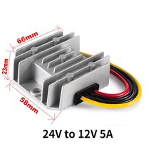 인버터 차량 220v 24v 12v 15v-40v 12v 5a 3a 스텝 다운 컨버터 자동차 전원 모듈 24v 12v 방수, 24v  12v 5a, 15v-40v(24v), 1-12v
