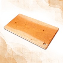 굿소일리빙 나무나라 플레이팅 핸들 자연 통원목 사각 도마, 자연친화적 건강 도마