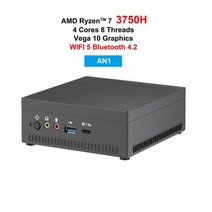 미니pc AMD-라이젠 R5 3750H R7 2700U 미니 PC 베가 10 그래픽 포함 4K UHD Nvme SSD 데스크탑 게임용 컴, 04 8G RAM 512G SSD_02 AU, 03 AN1 R7 3750H