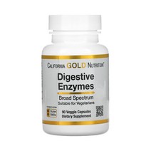 캘리포니아 CGN 종합 소화 효소제 브로드 스펙트럼 90 베지 캡슐